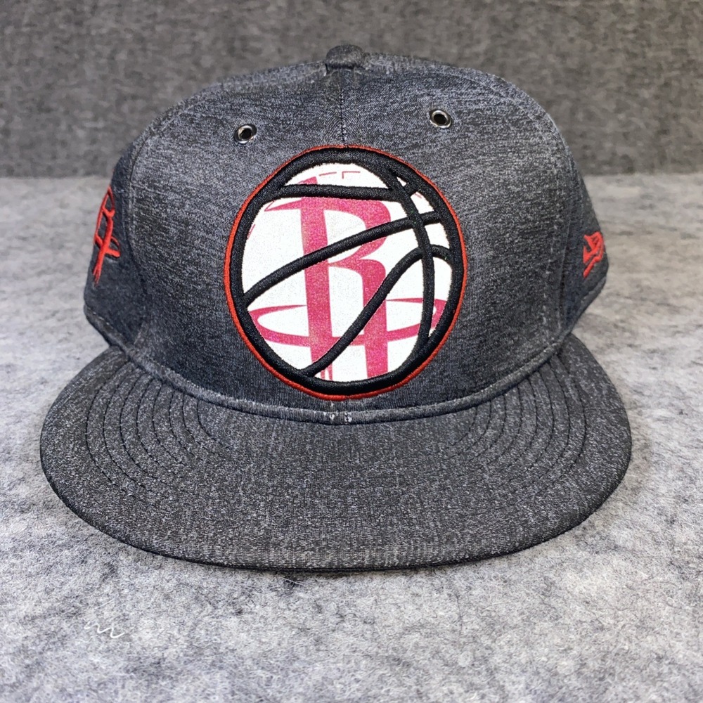 New Era Houston Rockets Charcoal Gray Hardwood Classics Snapback Hat Cap NBA